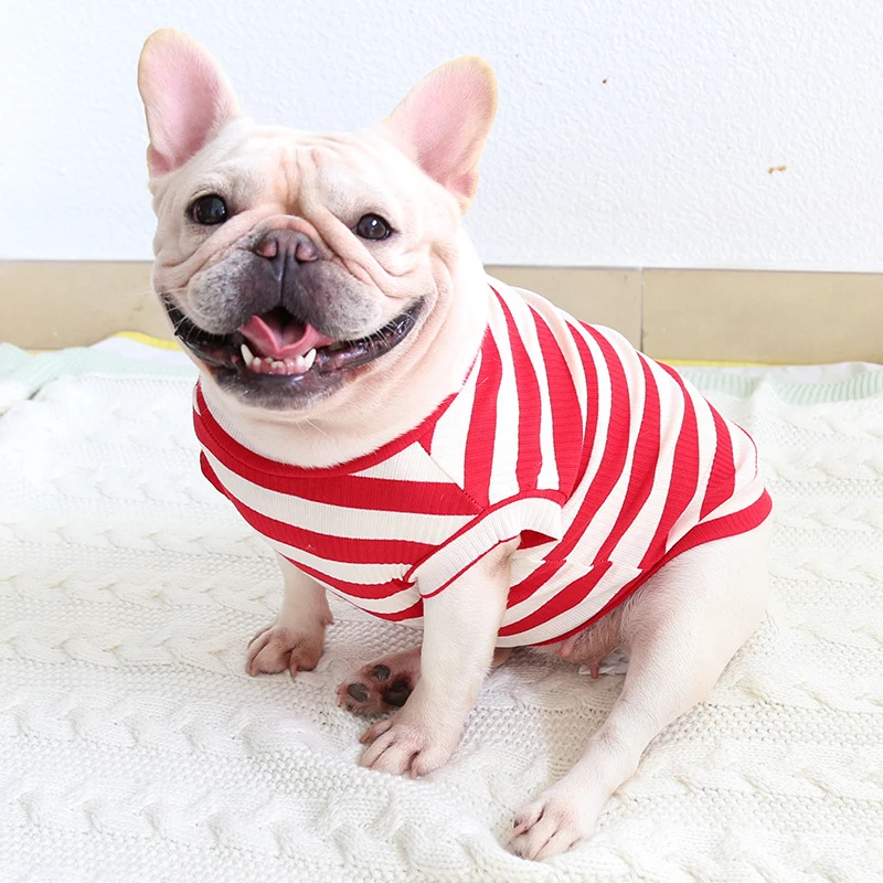 Ropa de Bulldog Francés para perro y gato, camiseta de perro y Pug galés, chaleco Schnauzer Bichon, accesorios de disfraces de Dachshund de verano - imagen 3