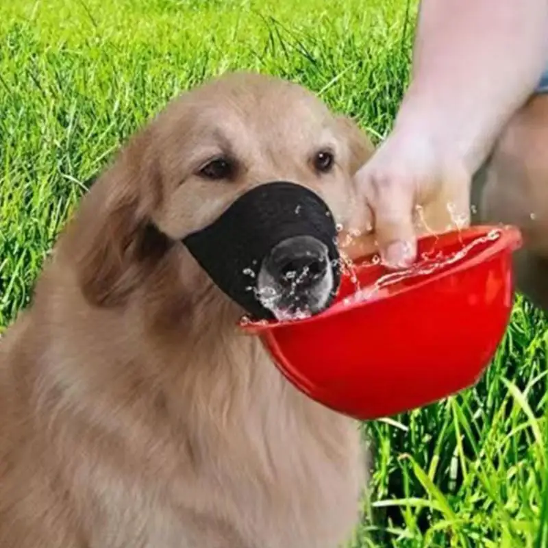 Bozal para perros de tamaño mediano, bozal para ladridos, malla de aire suave, transpirable, patrón de correa ajustable, boquillas para mascotas pequeñas - imagen 5