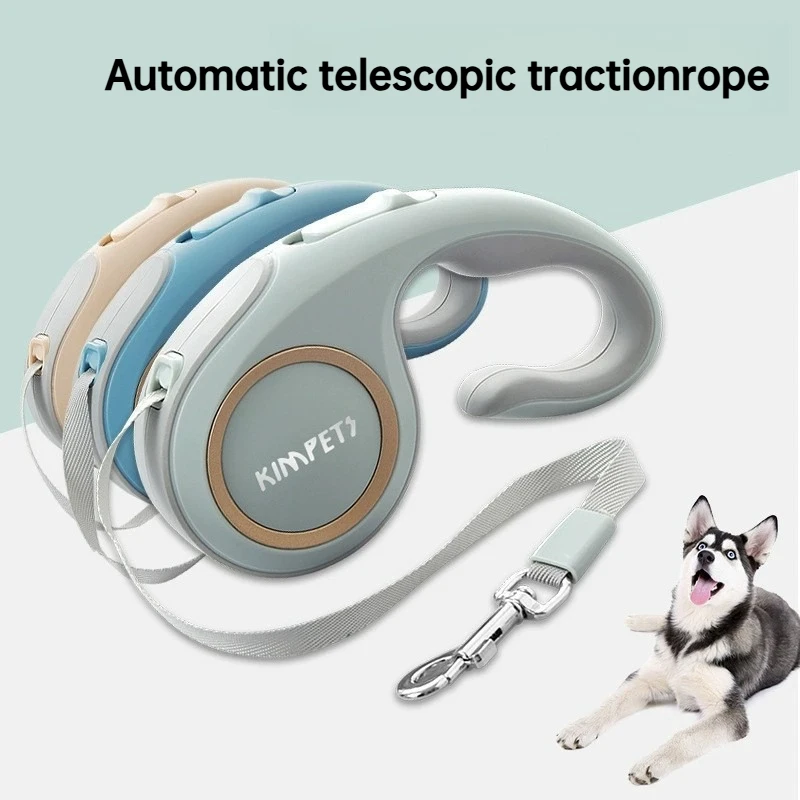Correa Simple para mascotas, suministros para mascotas de viaje duraderos y retráctiles automáticos, accesorios de cuerda de tracción para caminar al aire libre y senderismo - imagen 2