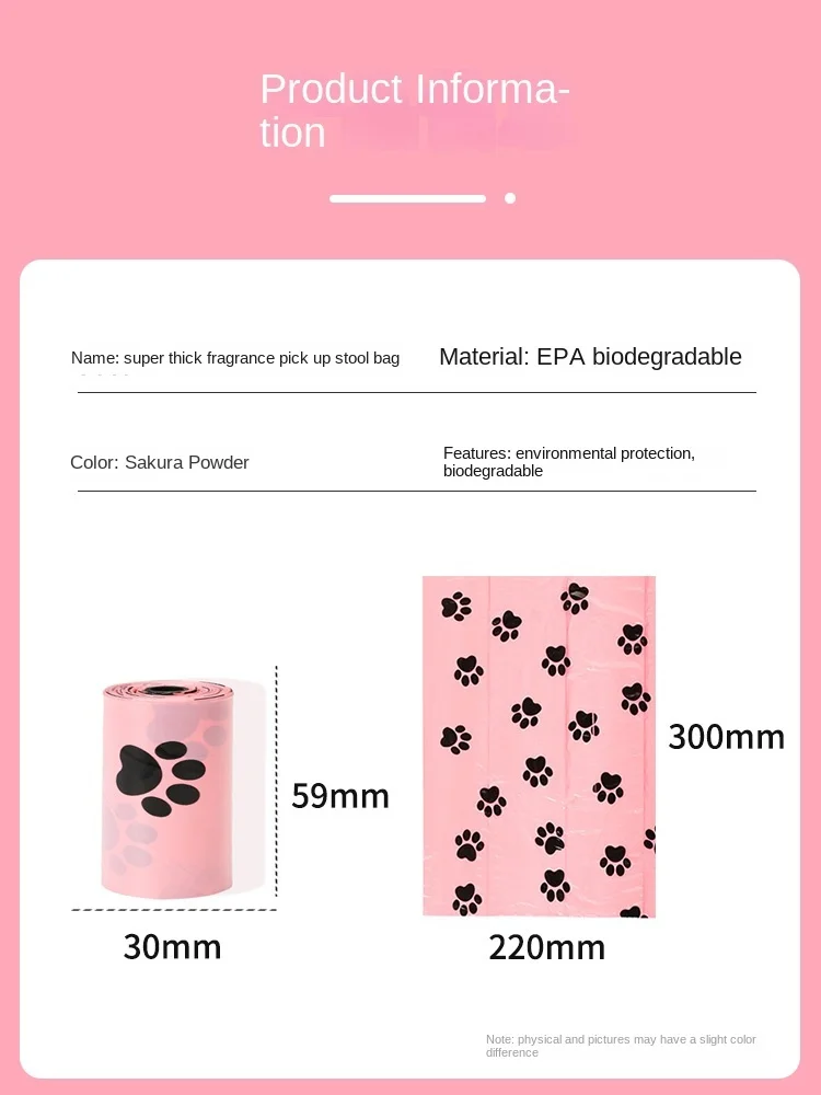 Bolsa para excrementos de perros, bolsa biodegradable para excrementos de perros, bolsas para excrementos de perros sin residuos, bolsa para excrementos de arena para perros, dispensador de bolsas para excrementos de perros - imagen 5