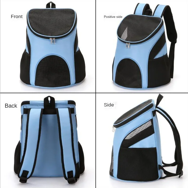 Bolsa de transporte para gatos, plegable, doble hombro, portátil, productos para mascotas, mochila transpirable de viaje al aire libre, venta directa de fábrica - imagen 2