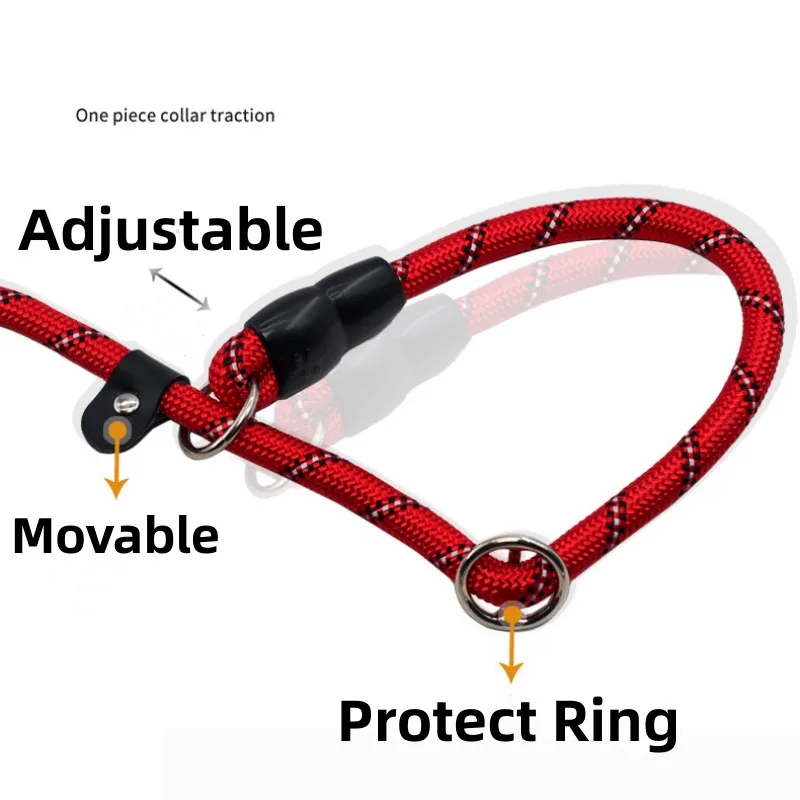 Collar para perro, cadena P, collares para mascotas, Collar ajustable, entrenamiento para caminar, cadena P, collares para perros, cuerdas reflectantes para perros, accesorios para mascotas - imagen 2