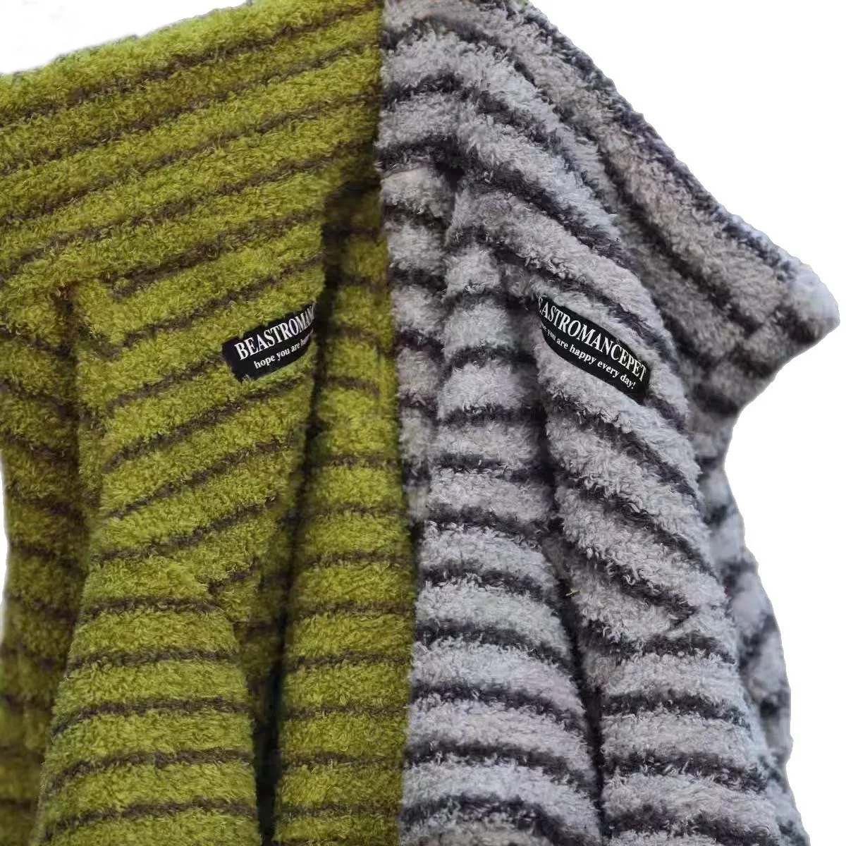 Suéter de lana a rayas para perros, sudadera de cuello alto, camisa de invierno, ropa para perros medianos y grandes, jersey para mascotas - imagen 5