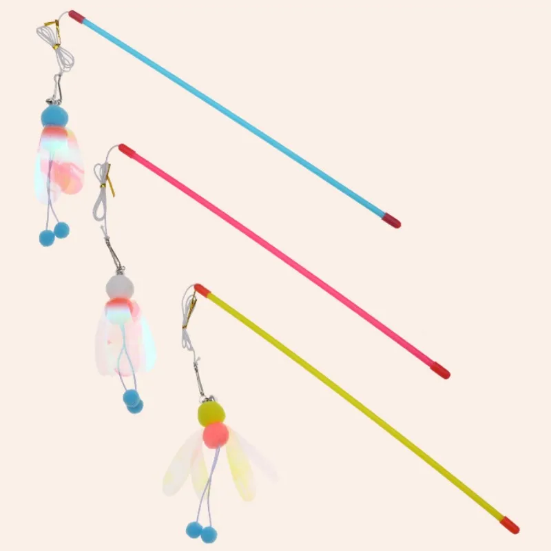 Juguete interactivo para gatos, palo resistente a las mordeduras, mariposa, productos para mascotas - imagen 3