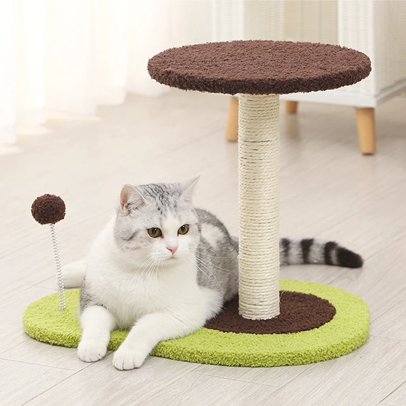Poste de rascado para gatos con Sisal cubierto, postes de rascado y plataforma de forma redonda, torre para gatos, Centro de Actividades para gatitos, mascotas