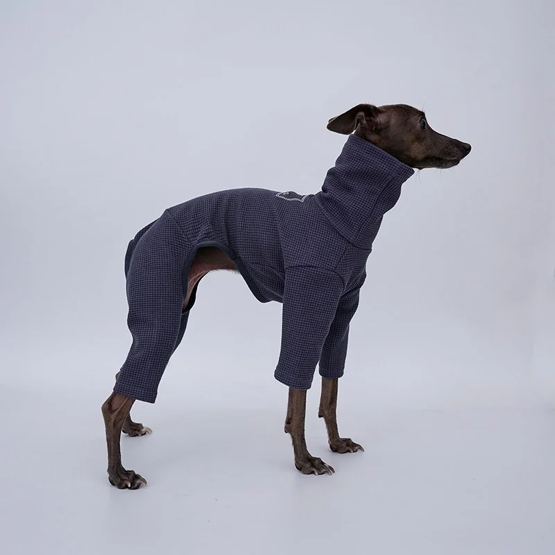 Abrigo algodon waffle cuello alto galgo italiano y whippet primavera - imagen 2