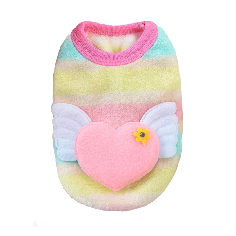 Ropa de cachorro de dibujos animados, chaleco cálido de franela para perro, suéter para gato, conejito, Chihuahua, Mini ropa suave para mascotas para cerdo, conejo, hurón - imagen 2