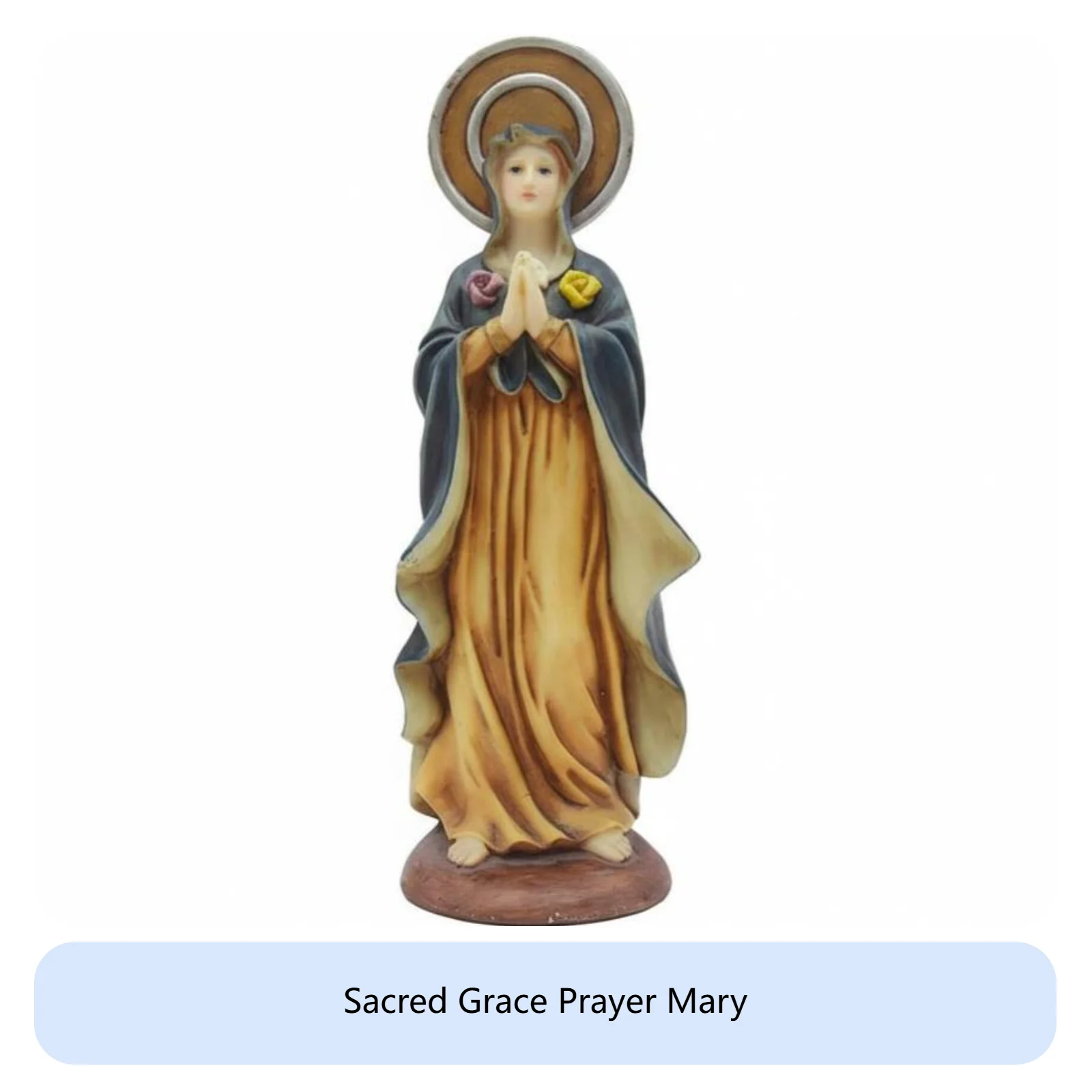 Estatua Virgen María compacta – regalo para amantes de gatos y perros