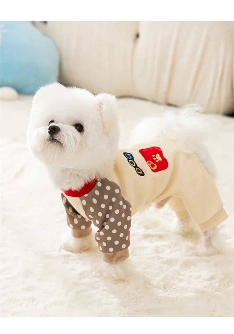 Monos de invierno para perros y gatos pequeños con dibujos animados - imagen 4