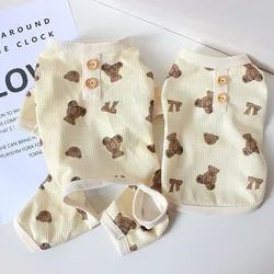 Monos para perros, chaleco de oso, ropa fina de primavera y verano para perros, Chihuahua, Teddy, Bulldog Francés, disfraz suave y transpirable para cachorros