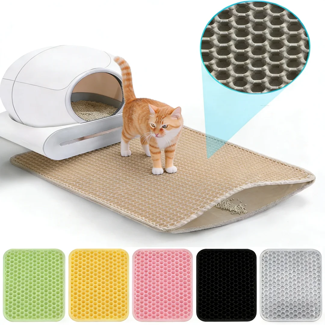 Alfombra para arenero de gato impermeable y lavable - imagen 4