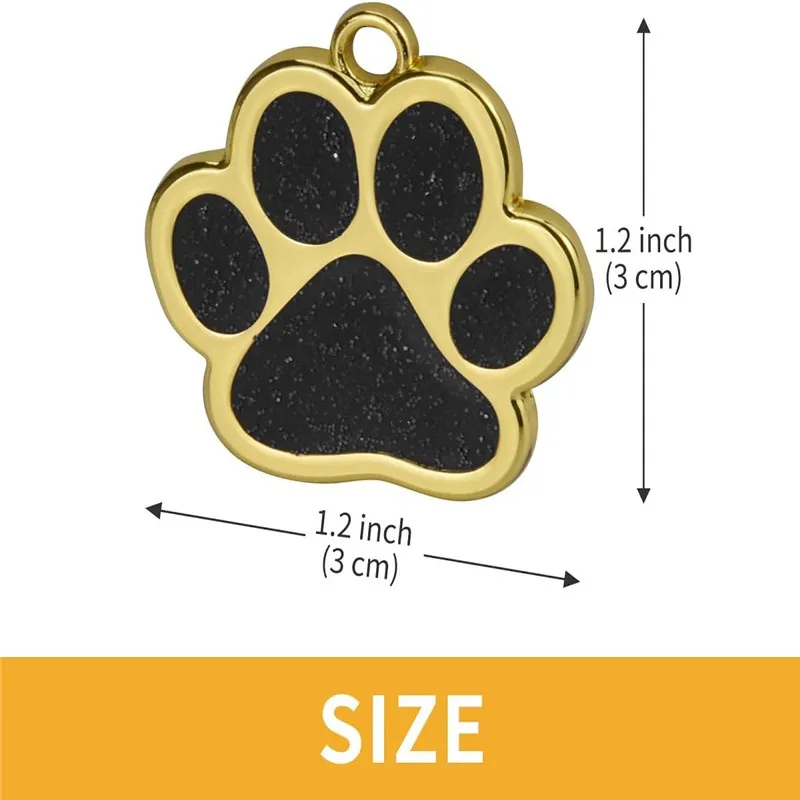 Etiqueta de identificación personalizada para perros y gatos, pata de aleación personalizada, Collar para cachorros y gatitos, accesorios antipérdida, etiquetas de nombre para mascotas pequeñas y grandes - imagen 3