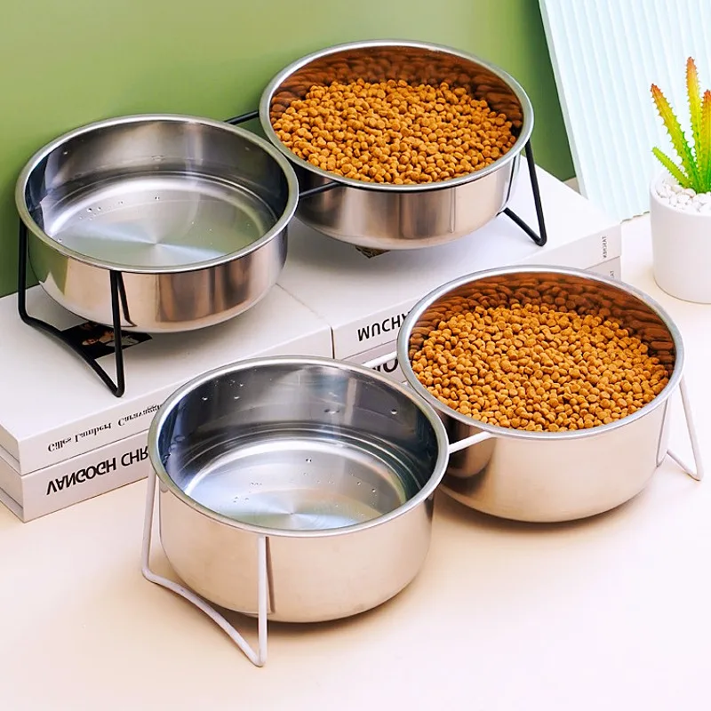 Cuencos para perros, cuenco de comida para perros de acero inoxidable, cuencos protectores para el cuello, bebedero antigolpes para perros, contenedor de comida para perros de gran capacidad - imagen 3