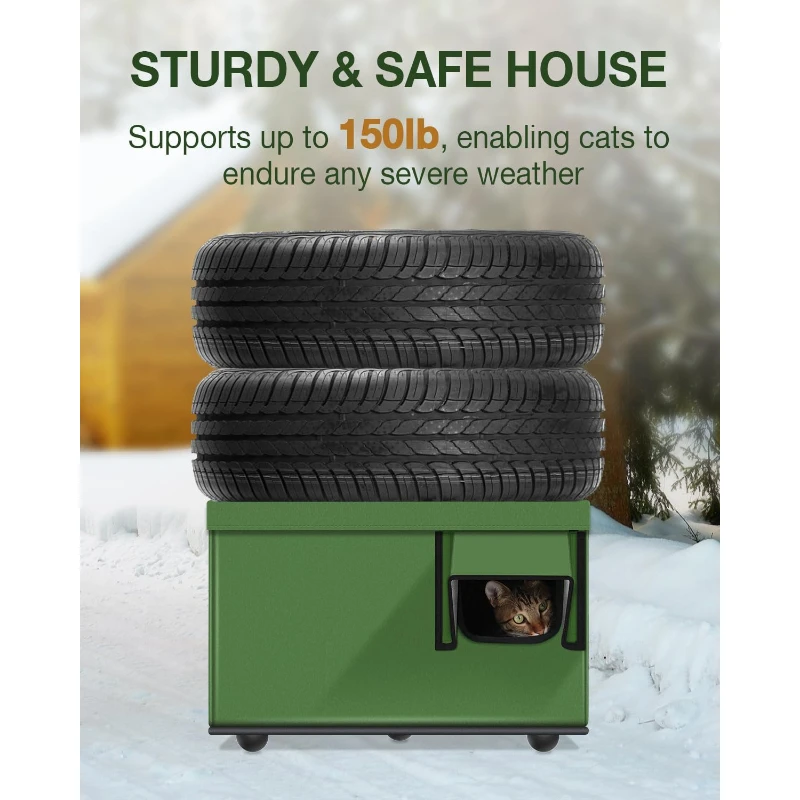 Cama para gatos al aire libre, aislamiento térmico, camas para gatos a prueba de viento, impermeable, jaula para sala de parto, gatito, perro, cachorro, Animal, casa para conejos - imagen 3