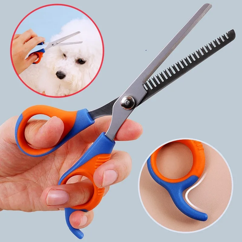 Tijeras para perros, tijeras para el cuidado de perros sin daños, limpieza del cabello para perros, mango cómodo, recortador de pelo para perros, suministros para mascotas