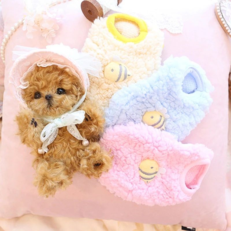 Suéter de invierno con conejito y gatito, ropa de terciopelo cálido, jerseys para animales pequeños, chaqueta Chinchillas de conejillo de indias, ropa para mascotas - imagen 5