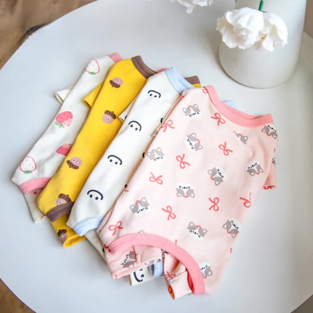 가을과 겨울 인쇄 4 다리 점프 슈트 홈 개 고양이 수호자 따뜻한 애완 동물 의류 기본 코트 4 다리 바지 의류 - imagen 5