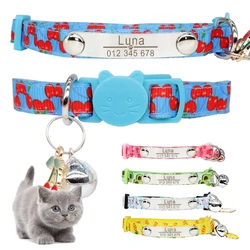 Collar para gato con grabado personalizado - Ajustable y seguro