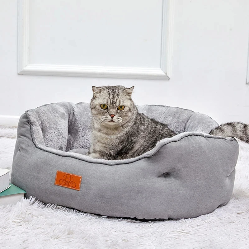 Cama para perros y gatos, estera cálida para invierno, cojín para casa para perros acogedoras para dormir, sofá suave, cestas para gatos, cama para dormir de felpa para mascotas, accesorios para perrera - imagen 3