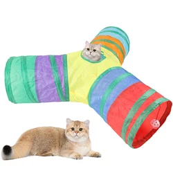 Túnel de juego plegable para gatos - juguete interior transpirable