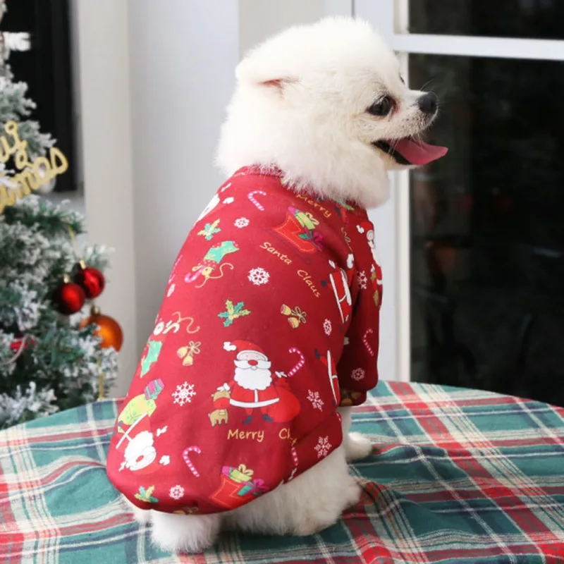 Traje navideño para perro, sudadera cálida, suave y transpirable, ropa para cachorros, perros pequeños y medianos - imagen 3