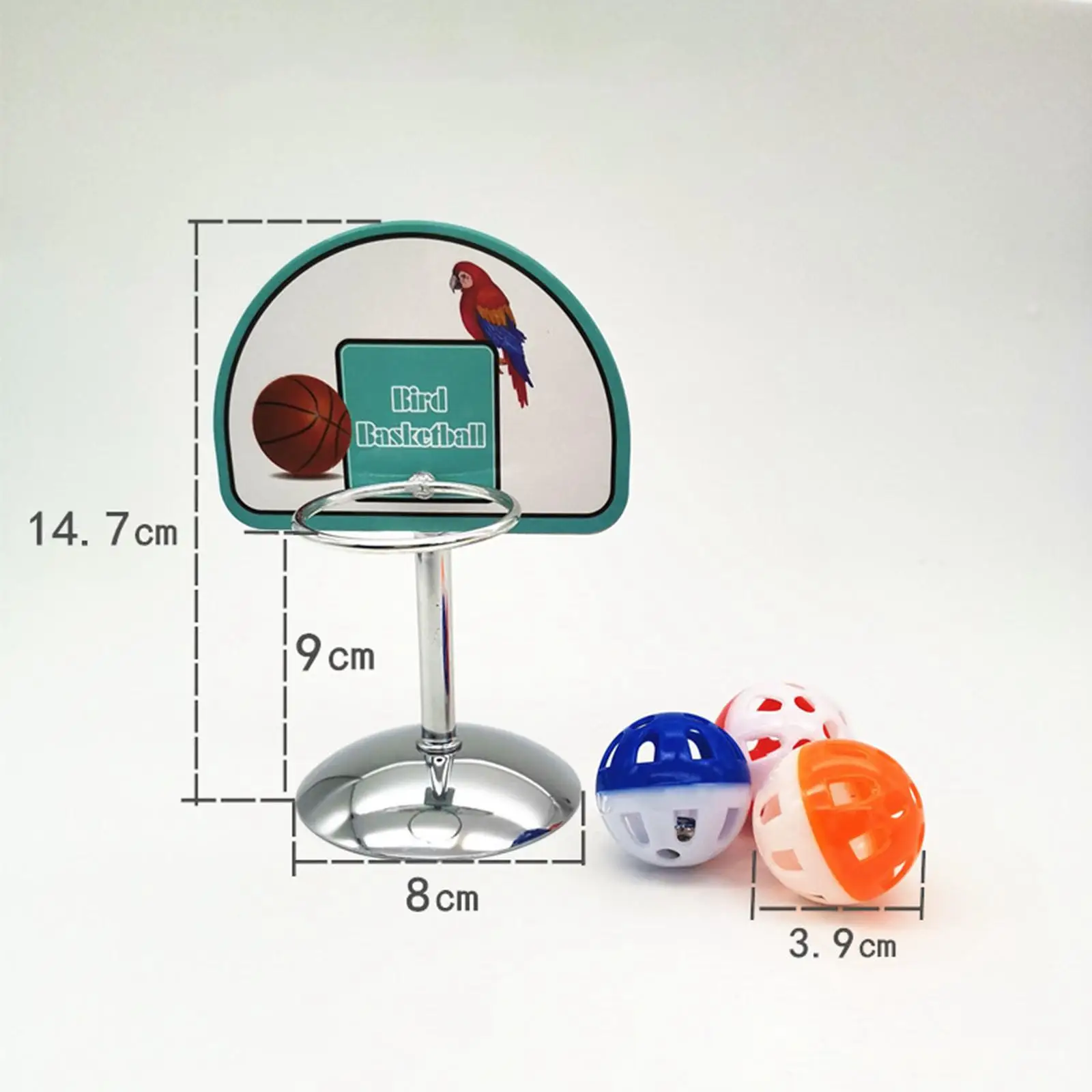 Mini Balls with Bell Basketball Hoop Parrot Toys Basketball Bird Training Toys for Lovebirds Conures Cockatiel African Grey