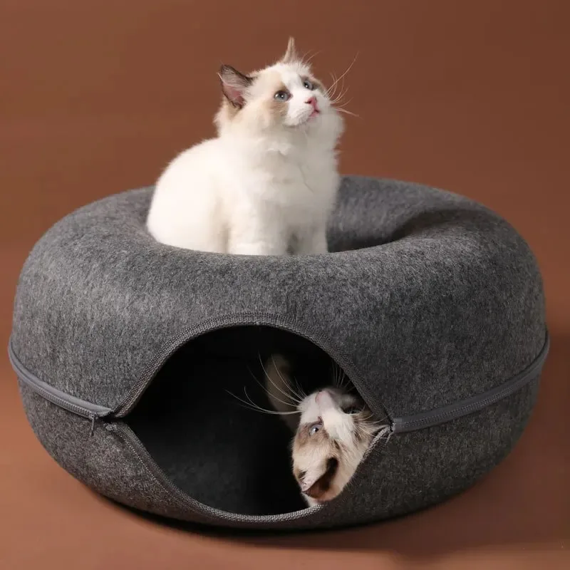 Cama para gatos, suministros de invierno para mascotas, casas y hábitats de felpa, accesorios cálidos para cachorros, estera para perros, casa, cesta para gatitos, accesorio - imagen 4