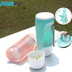 Botella de agua para perros 2 en 1, botella de agua portátil para perros pequeños y grandes, cuenco plegable para beber para mascotas, accesorios para perros