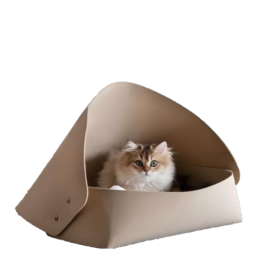 Cama de fieltro para gatos, casa con orificio para respirar, cama para perros, juguetes interactivos para gatos para ocultar, túnel 2 en 1 para cama para gatos - imagen 5