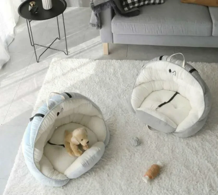 Funda de asiento de coche portátil para perro, sofá cama para perros pequeños, accesorios para perros, alfombrilla de peluche, suministros para cachorros, Invierno - imagen 2