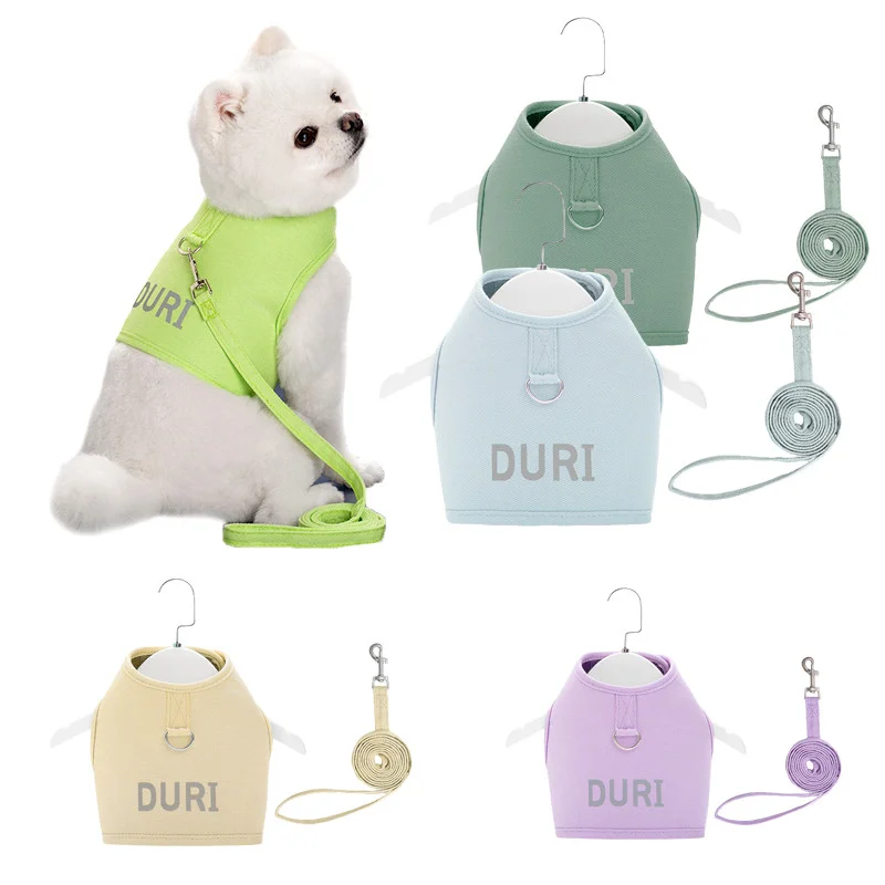 Arnés y correa para cachorros y gatos, chaleco cómodo para mascotas, ropa para perros pequeños y medianos, Collar con arnés para perros York Chihuahua, accesorios para perros