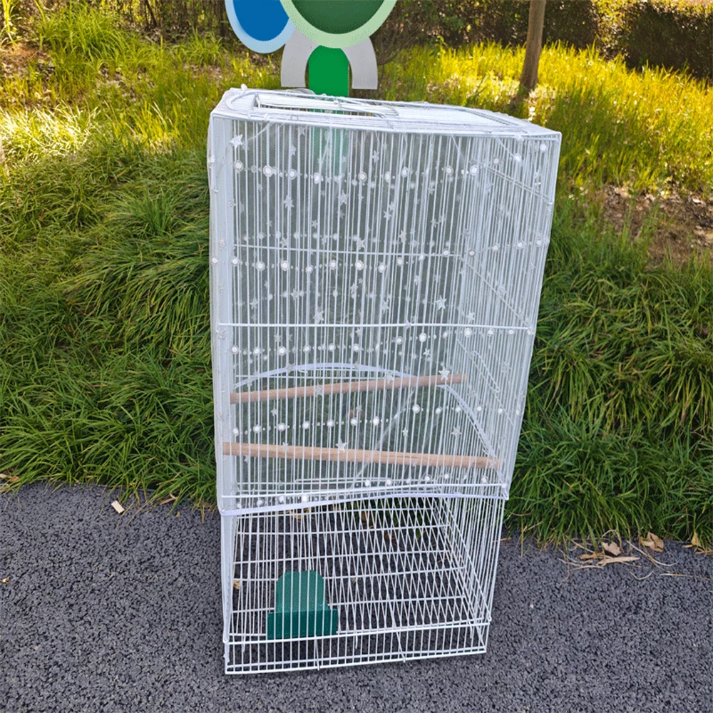 Cubierta de malla para jaula de loros, plumas antimoscas, antiderrames, a prueba de polvo, Universal, antimosquitos, para jaula de pájaros, 1 ud. - imagen 4