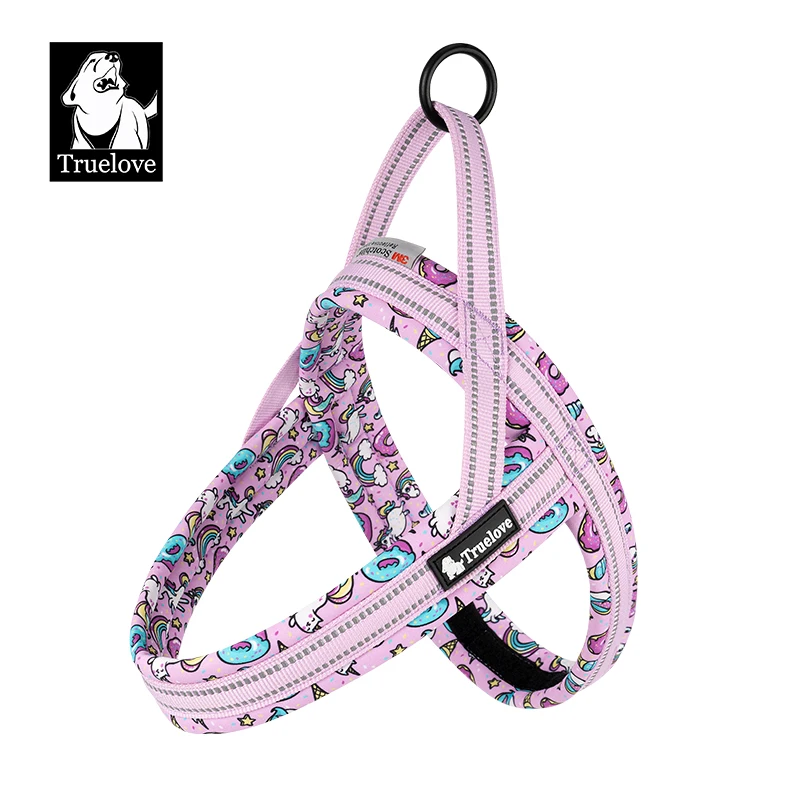 Truelove-arnés acolchado de malla con estampado Floral para todas las razas, chaleco de ajuste rápido para perros pequeños, medianos y grandes, para exteriores, TLH58122