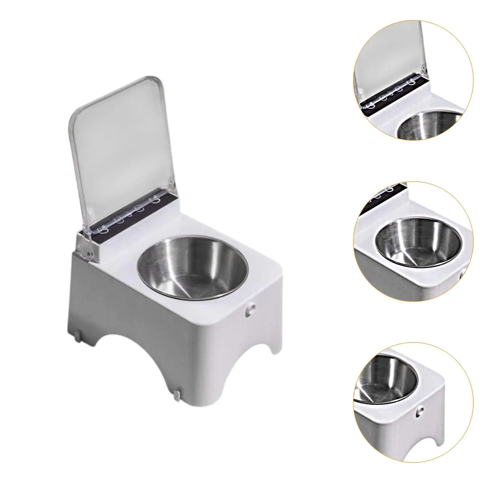 Tilted Raised Cat Bowl Auto Open Cover Pets Supplies Pet Feeding Bowl Smart Pet Feeder