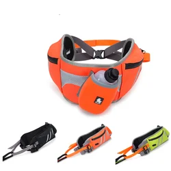 Bolsa cintura perro outdoor con botella y bolsillos transpirable