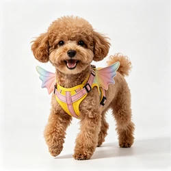 Arnés con alas de ángel transpirable en malla para perros y gatos