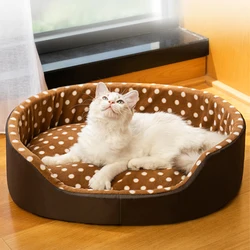 Almohadilla esponjosa con puntos para gatos y perros