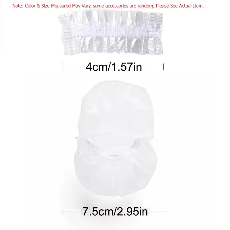 50-100 Uds. Orejera desechable para el cabello tinte transparente elástico ducha tinte para el cabello herramienta de protección escudo impermeable Earpack envoltura de plástico - imagen 2