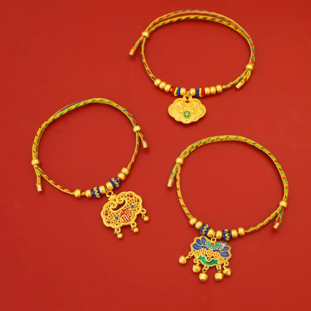 Collar trenzado dorado de cuerda para perros y gatos con cierre - imagen 2