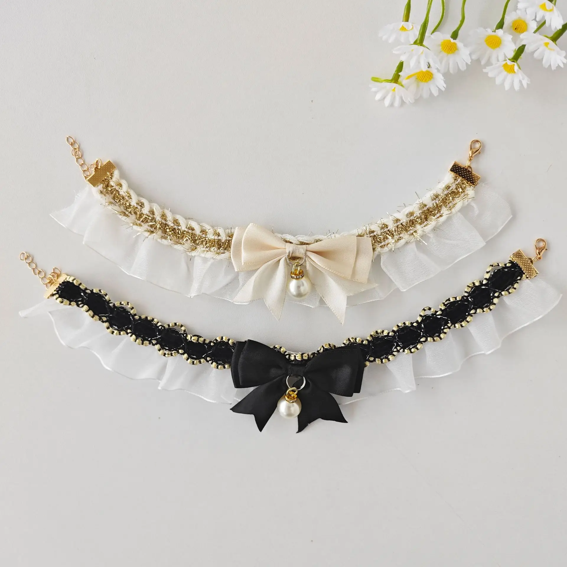 Collar para gato, toalla para perro, decoración, babero para mascota, Collar, pajarita de encaje, bufanda, lazo para el cuello, accesorios para cachorros, suministros para mascotas