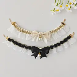 Collar para gato, toalla para perro, decoración, babero para mascota, Collar, pajarita de encaje, bufanda, lazo para el cuello, accesorios para cachorros, suministros para mascotas