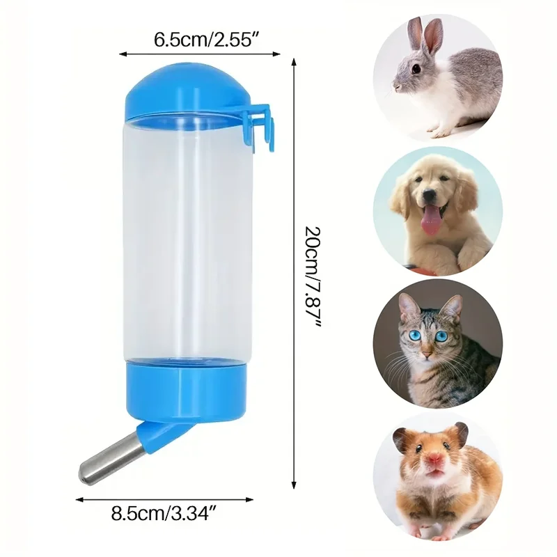 Botella de agua automática para mascotas, Color sólido, Material PE, Ideal para conejos, visón, gato, ardilla, con bolígrafo, 400ml, 1 ud. - imagen 3