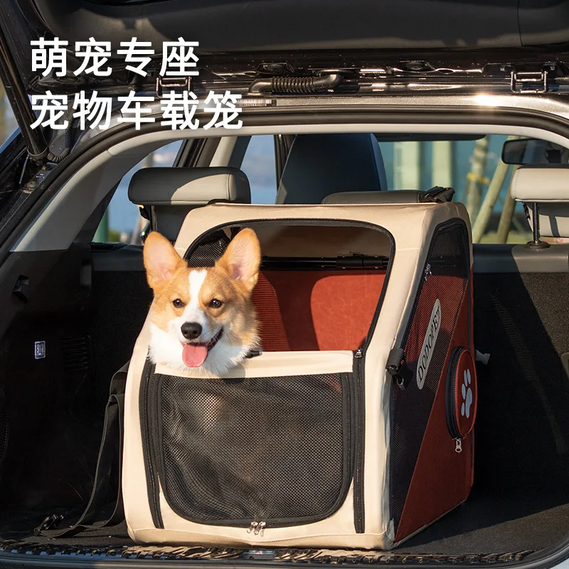 Transportín seguridad para coche – Transpirable y portátil para perros y gatos - imagen 4