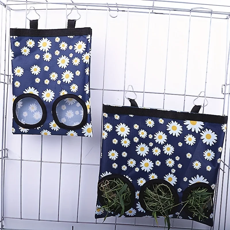 Bolsa de alimentación de conejo Totoro, bolsa de hierba de alimentación de topo de cerdo holandés, paquete de comida tipo colgante para mascotas pequeñas - imagen 5