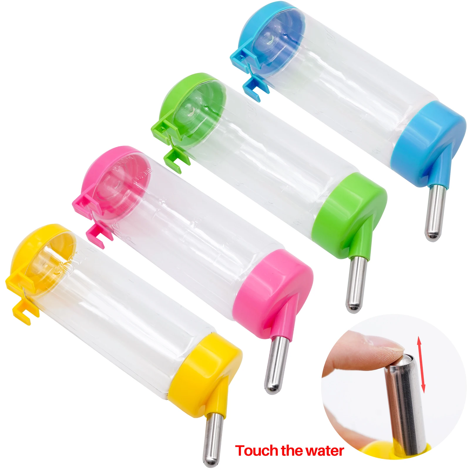 Dispensador automático de botellas de agua para conejos, bebedero para pezones, jaula colgante para mascotas, perro, conejillo de indias, ardilla, conejo, cabeza para beber, 500ml - imagen 3