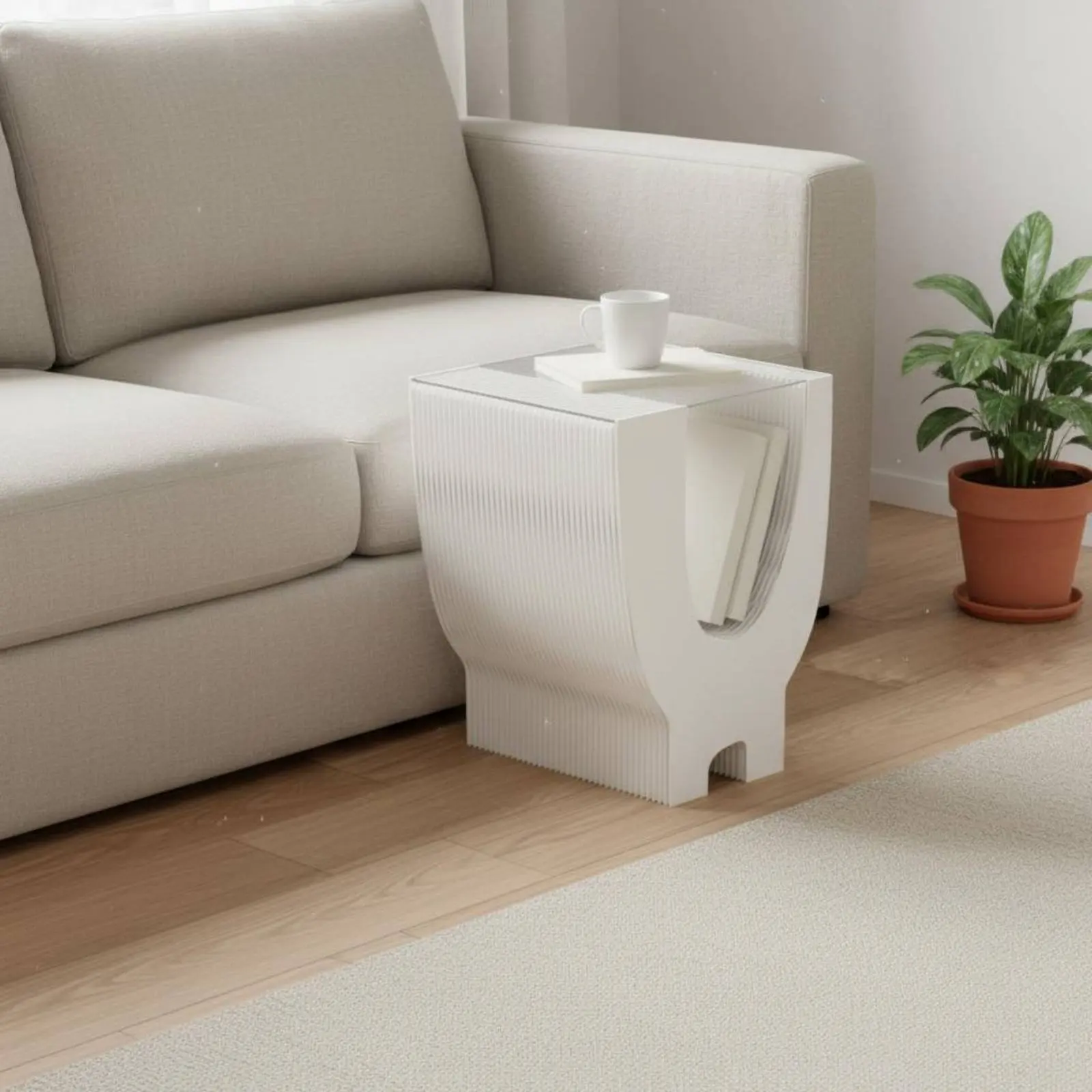 Mesa plegable hexagonal para gatos y perros de papel resistente