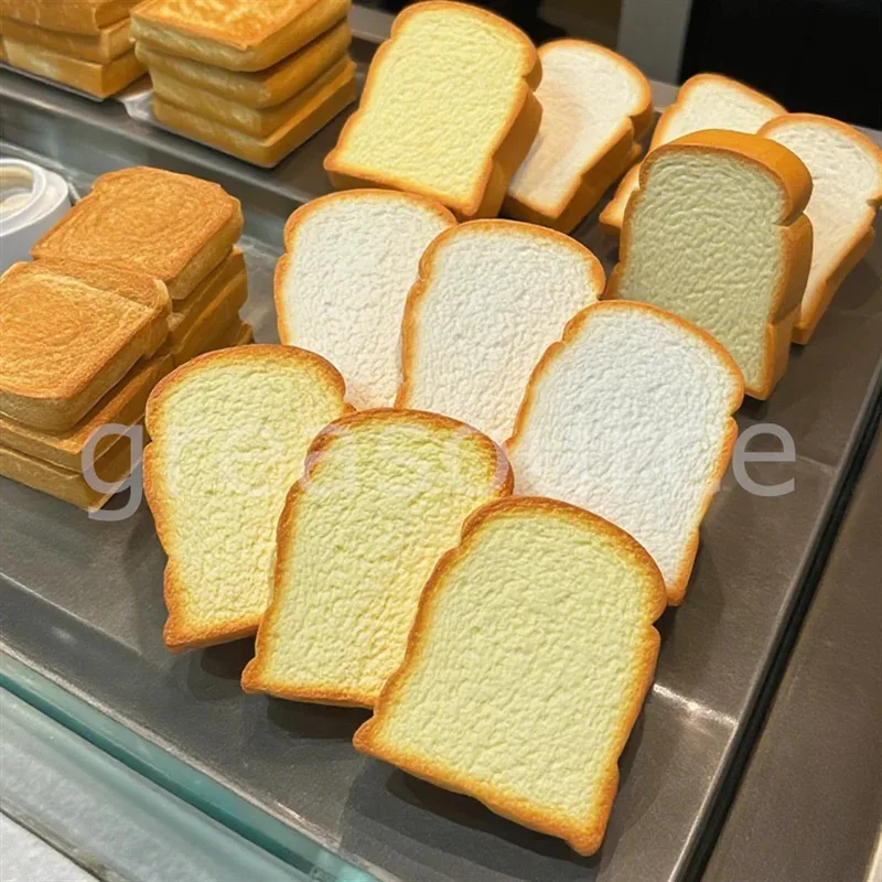 1 unidad de simulación de pan tostado, juguetes para masticar para mascotas pequeñas, juguetes para juego de conejo y hámster amarillo y blanco, accesorios de tiro para decoración del hogar