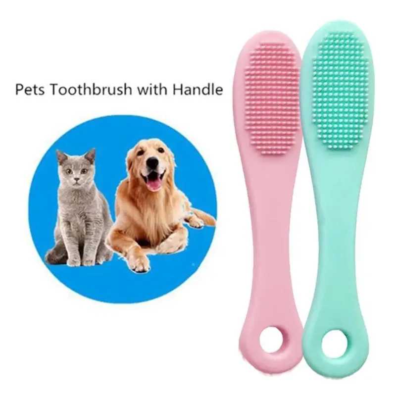 Cepillo de dientes de silicona para perros y gatos, cepillo de limpieza suave para espinillas y nariz, lana - imagen 2
