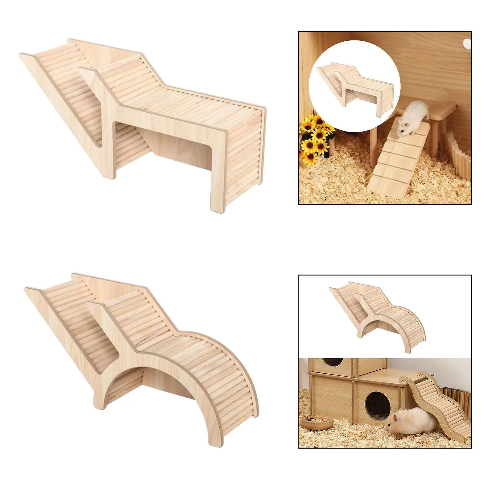 Wooden Hamster House,Hamster Hideout,Small Pet Castle Home,Wood Small Animal Hideout Hut Play Toy for Gerbils Chinchilla Rat