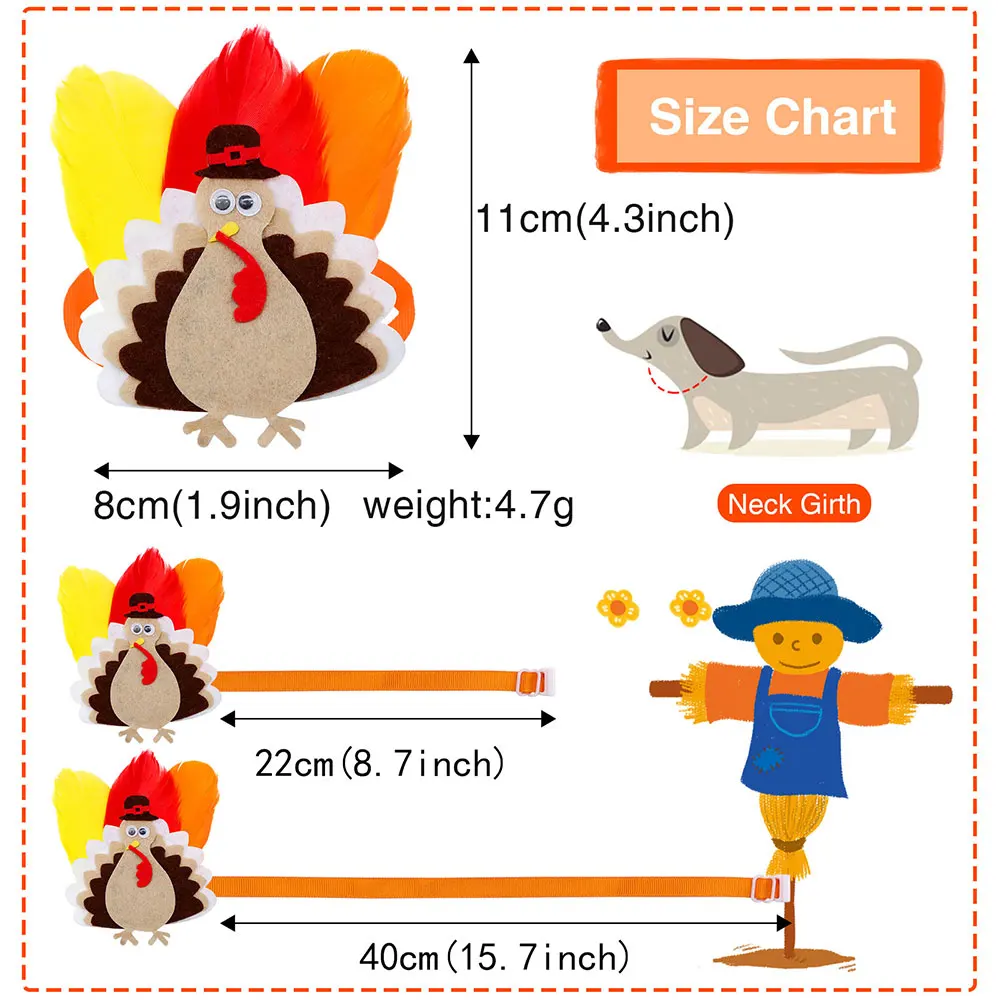 Pajaritas temáticas de Acción de Gracias - Diseño de pavo